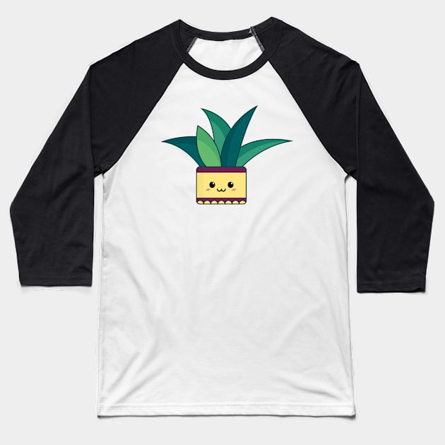 Cute Birds Nest Fern Baseball T-Shirt by lightsonfire